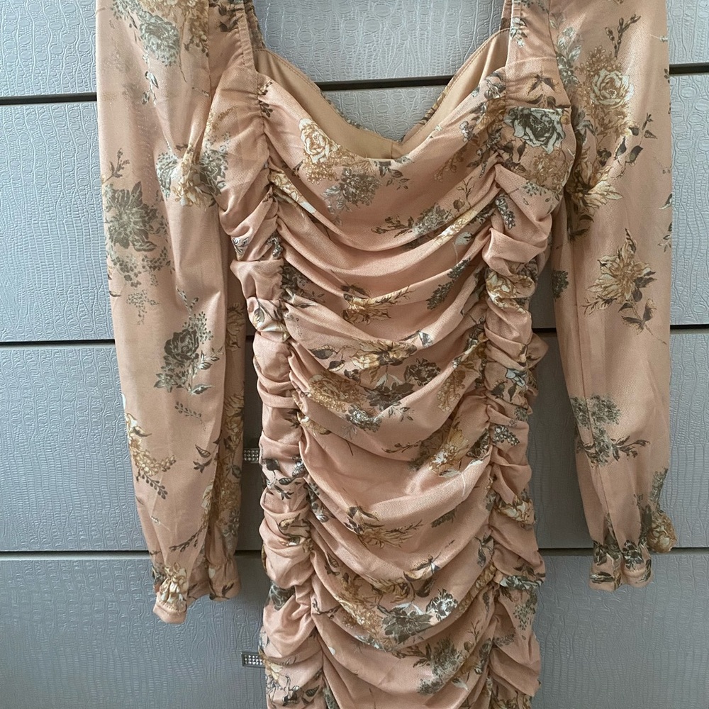 Assorted Color Ruched Blush Dress - Picture 2 of 4